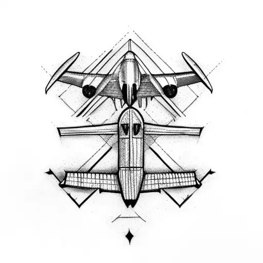 Aeroplane  tattoo design idea