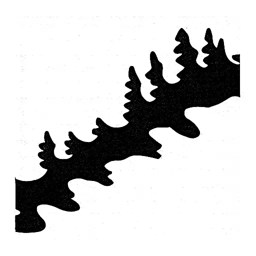 maidenhair fern growing out of cliff face tattoo design idea