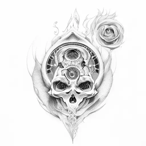 Eternal cycle of life and death tattoo design idea