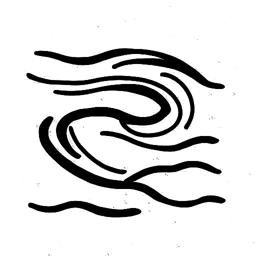 pure river water and light tattoo design idea