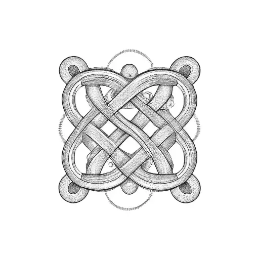 Generate an image of an organic representation of numbers 3 and 9 intertwined. tattoo design idea