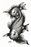 carp fish tattoo design idea