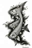 carp fish tattoo design idea