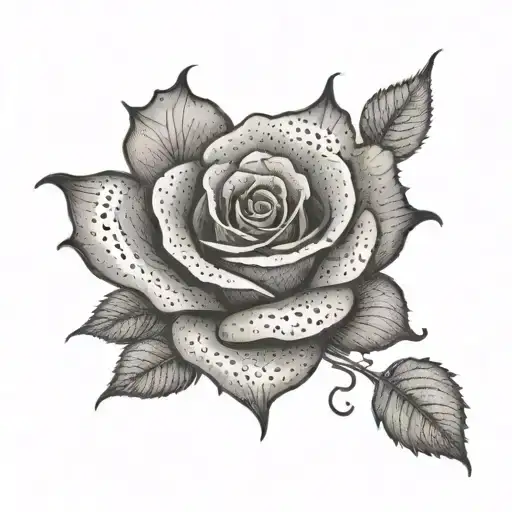A rose that is leaping out of the fabric of existence  tattoo design idea