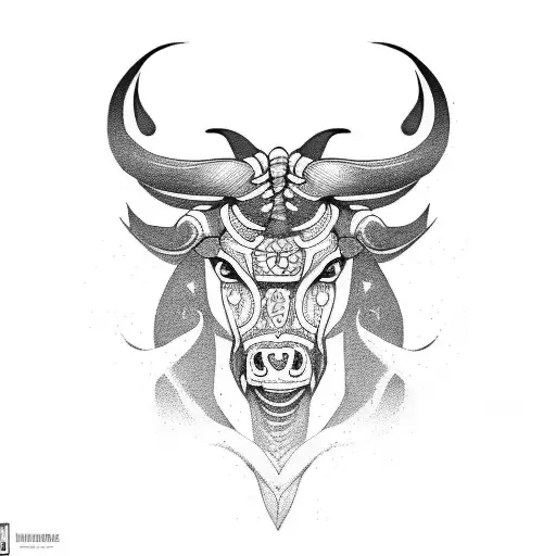 taurus tattoo design idea