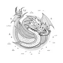 chubby dragon tattoo design idea