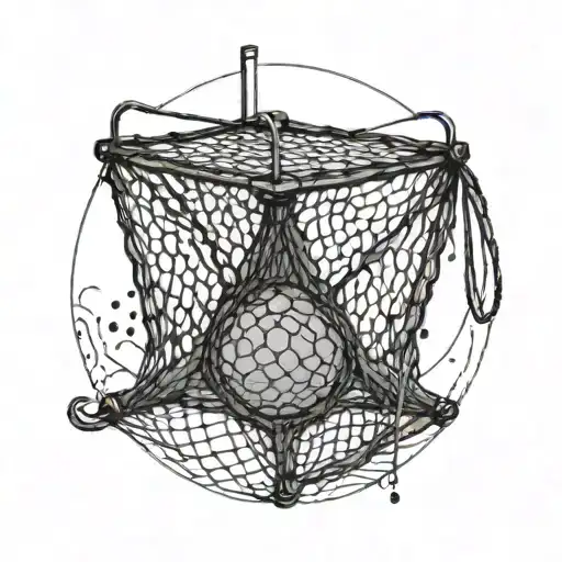A fishing net shaped like a stand from jojo’s bizarre adventure tattoo design idea