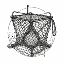 A fishing net shaped like a stand from jojo’s bizarre adventure tattoo design idea
