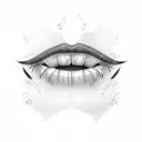 lips tattoo design idea