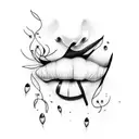 lips tattoo design idea