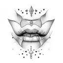lips tattoo design idea