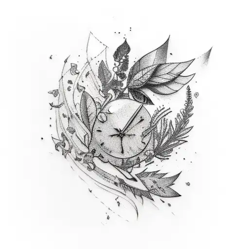 a tattoo of italian mixed herbs tattoo design idea