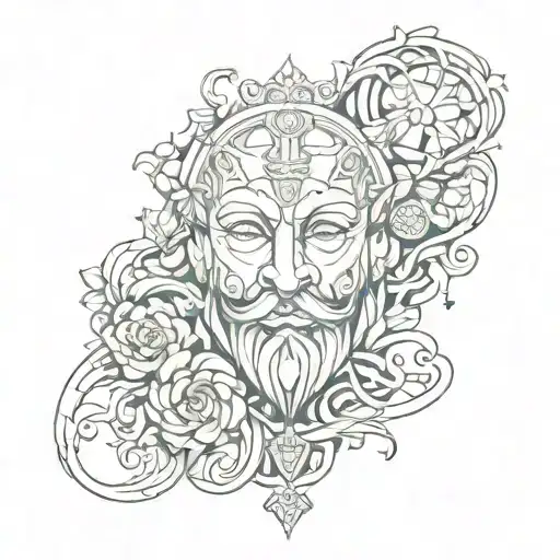 Krone ketamin tattoo design idea
