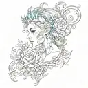 Krone ketamin tattoo design idea