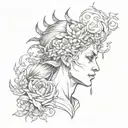 Krone ketamin tattoo design idea