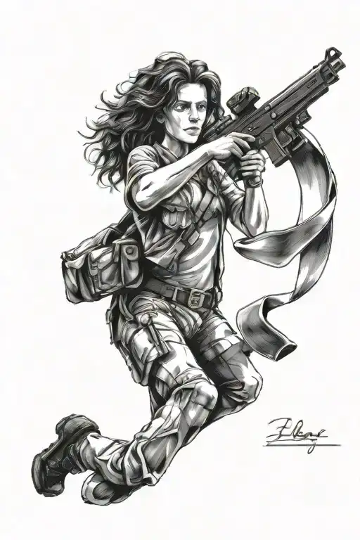 ellen ripley tattoo design idea