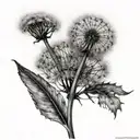 dandelion rainbow masculine tattoo design idea