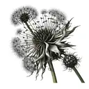 dandelion rainbow masculine tattoo design idea