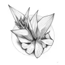 Strelitzia reginae tattoo design idea