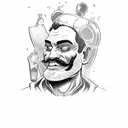 coctelera bartender  tattoo design idea