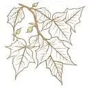 ivy leaf and Koa  tattoo design idea