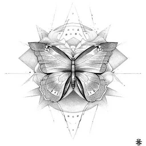 butterfly and coast gaurd tattoo design idea