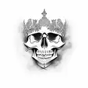 Skull chef Knife old school tattoo design idea