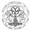 Celtic tree of life tattoo design idea