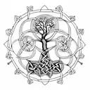 Celtic tree of life tattoo design idea