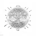 Celtic tree of life tattoo design idea
