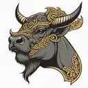 Taurus pride and devotion tattoo design idea