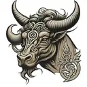 Taurus pride and devotion tattoo design idea