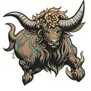 Taurus pride and devotion tattoo design idea