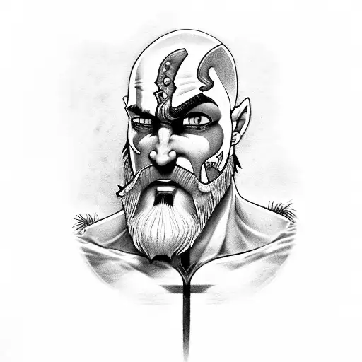 kratos tattoo design idea