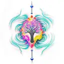 kidney  tattoo design idea