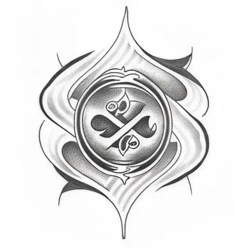 the word "no less" with infinity symbol tattoo design idea