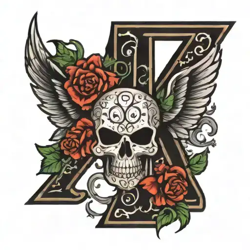 the numbers 1234 in rock n roll style tattoo tattoo design idea