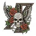 the numbers 1234 in rock n roll style tattoo tattoo design idea
