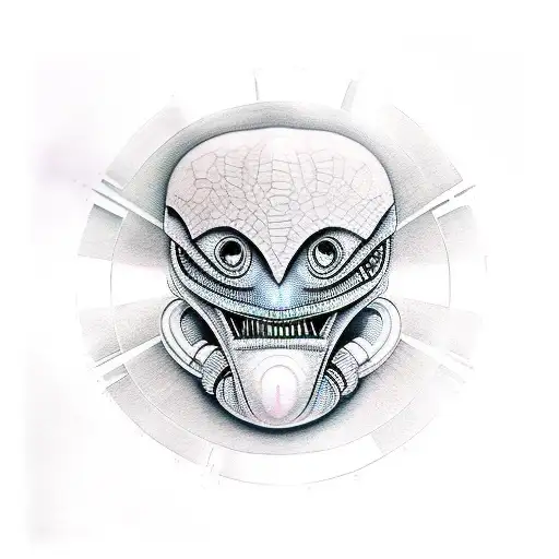 Alien encounters and abductions tattoo design idea