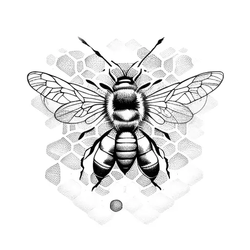 Honey Bee tattoo design idea