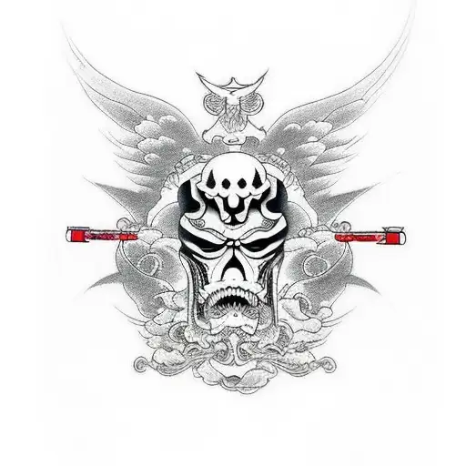 reaper angel tattoo design idea