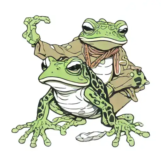 jiraiya and frog tattoo design idea