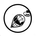 globe on top of a suitcase with visa stamps and with line going through and airplane at the end of the line tattoo design idea