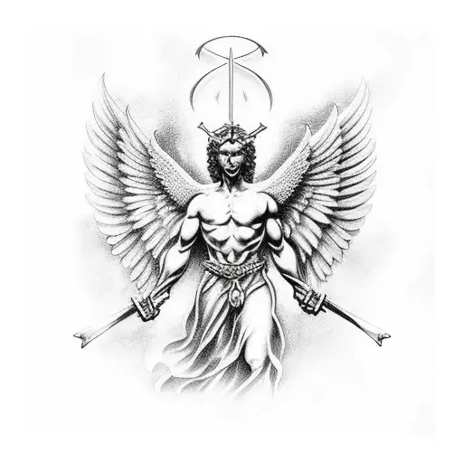 archangel St Michael  tattoo design idea