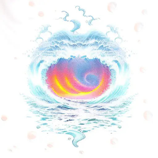 Ocean Wave tattoo design idea