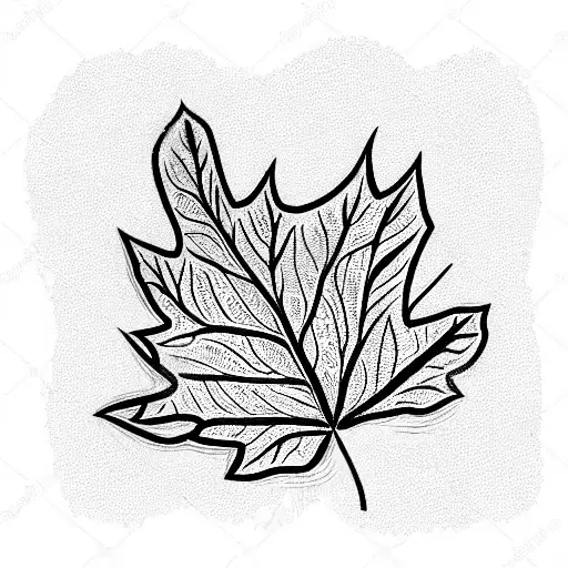 Leaf tattoo design idea