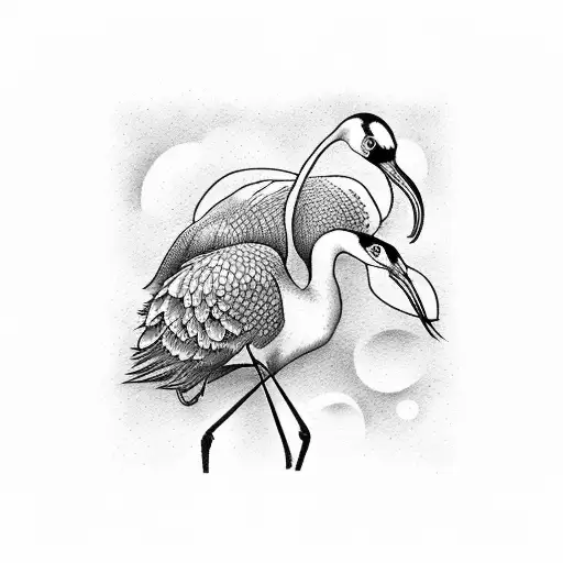 Crane  tattoo design idea