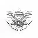 construction crane tattoo design idea