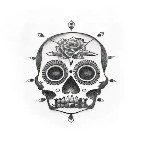 los muerto tattoo design idea