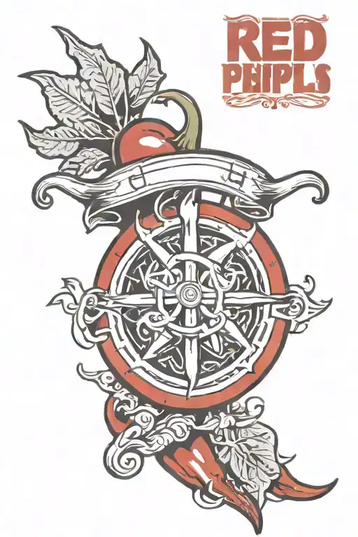 red hot chili peppers logo tattoo design idea